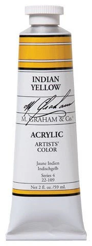 M. Graham Acrylic Color Indian Yellow - 2 ounce (60 ml)
