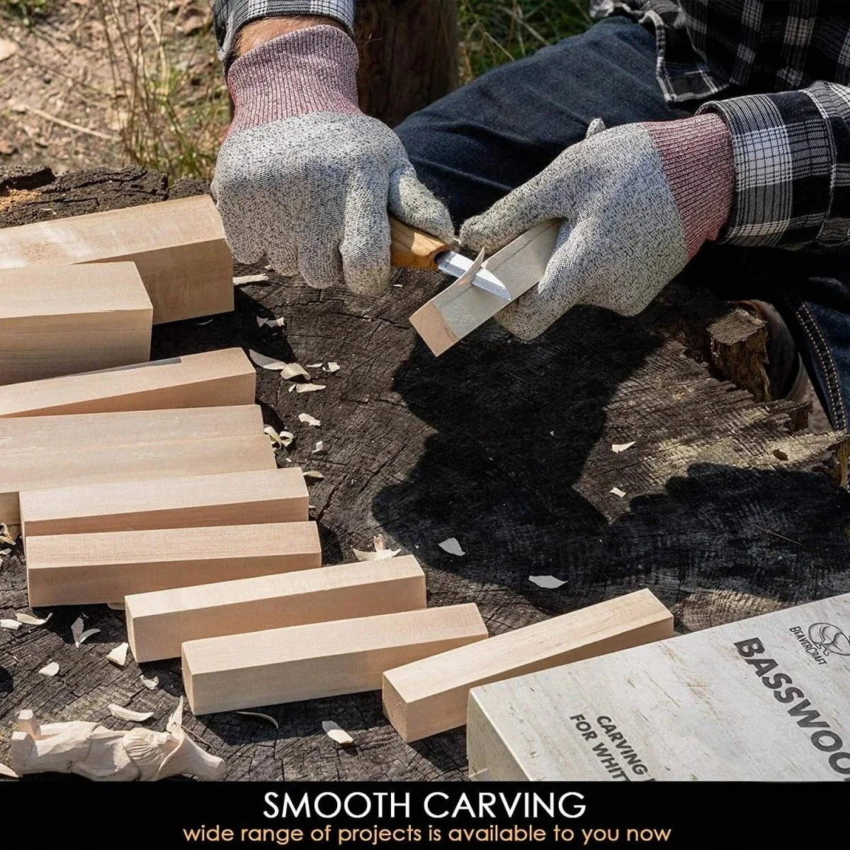 BeaverCraft - BW10 - Set of Basswood Carving Blocks 10 pcs - Image 3