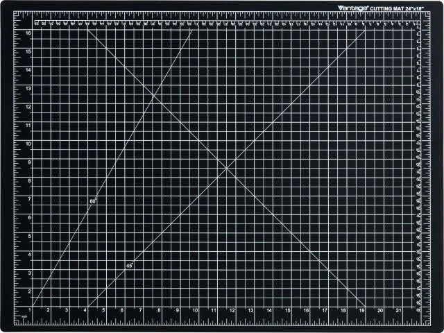 Dahle Vantage Premium Self-Healing Cutting Mat, 18" x 24", Black