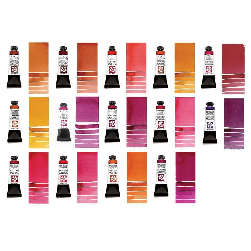 Daniel Smith Watercolor - Complete 15 ml Quinacridone Bundle (1 each of 14 colors in 15ml tubes)