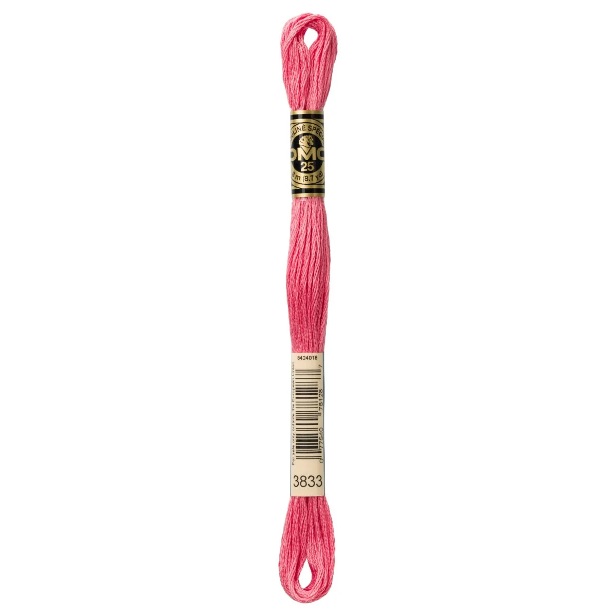 DMC 6-Strand Cotton Embroidery Floss 8.7yd - 3833 Light Raspberry