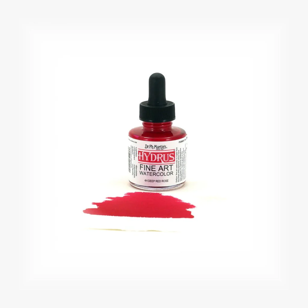 Dr. Ph Martin's Hydrus Fine Art Watercolor 1 fl. oz. - Deep Red Rose