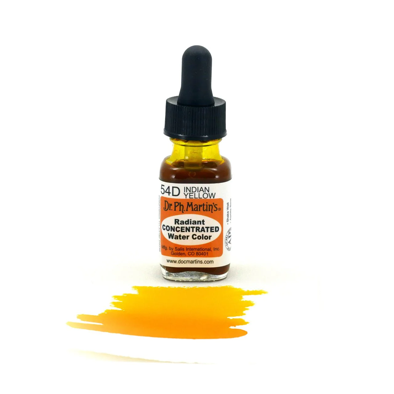 Dr. Ph Martin's Radiant Watercolor .5 oz - Indian Yellow