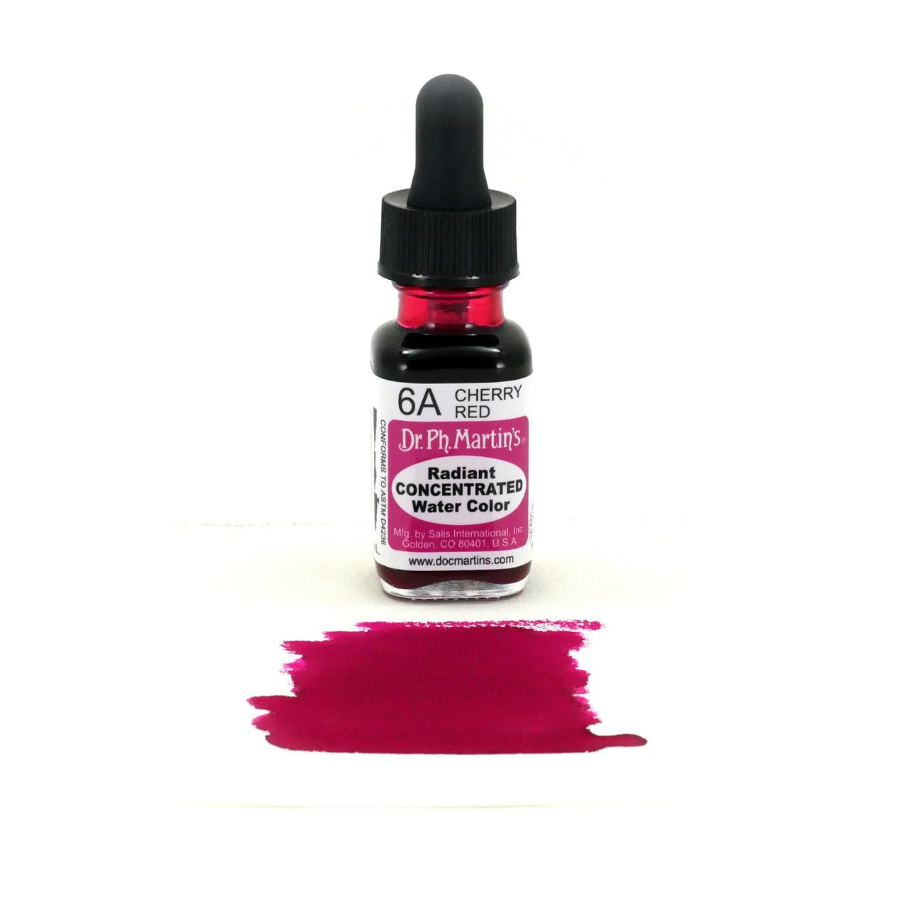 Dr. Ph Martin's Radiant Watercolor .5 oz - Cherry Red