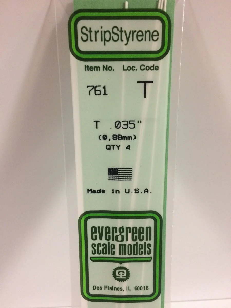 Evergreen Scale Models 761 - .035" T Shape (4)
