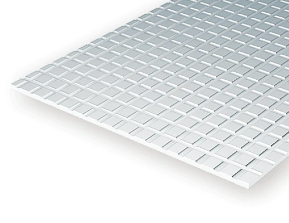 Evergreen Scale Models 4505 - .044" (1.10 mm) heavy groove spacing, 1/4" Square Tile (1) - Image 2