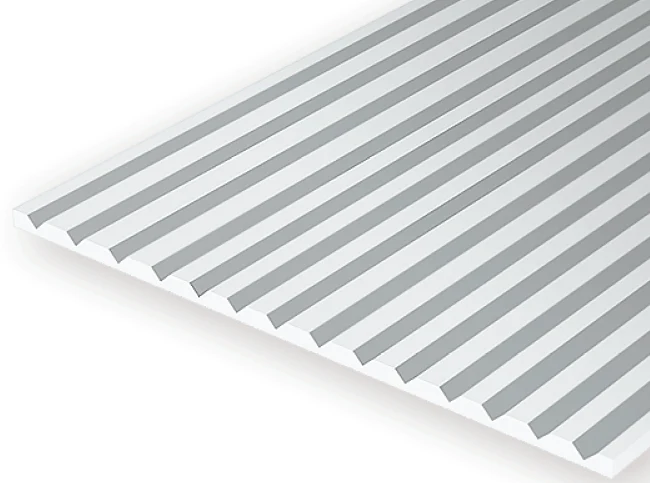 Evergreen Scale Models 2125 - 6" X 12" V-Groove Siding, .125" Spacing - Image 2