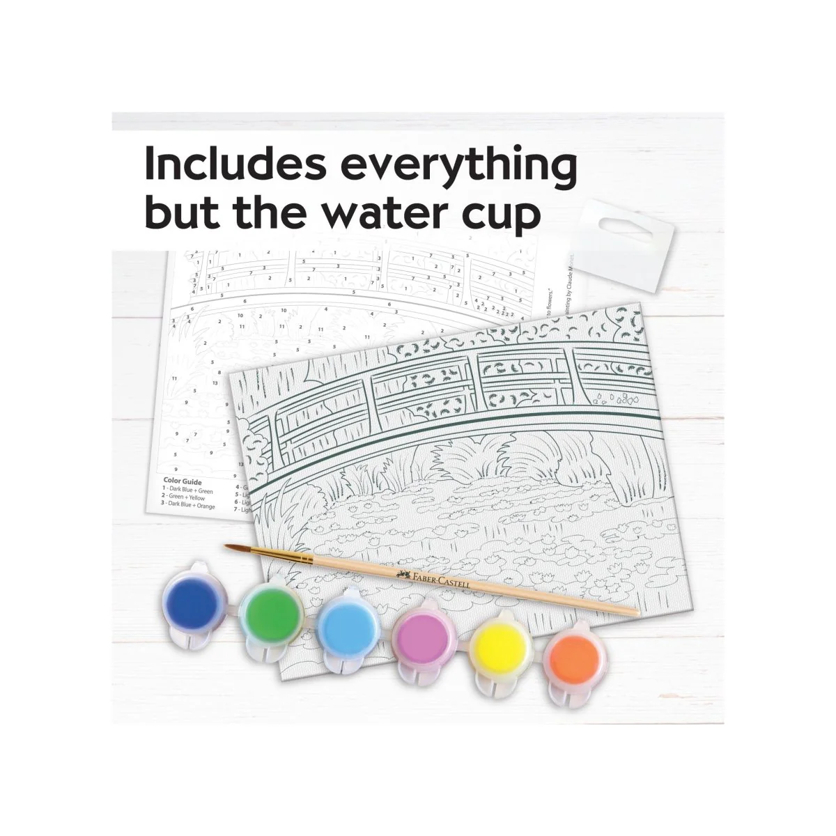 Faber-Castell Paint By Numbers Museum Series Kits, the Japanese Footbridge - Image 2