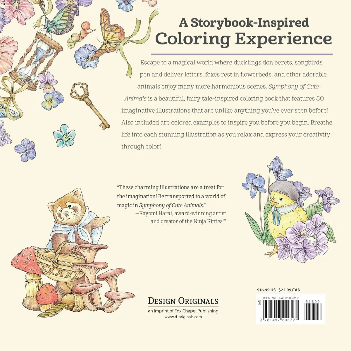 Fox Chapel Publishing - Symphony of Cute Animals - A Curious Coloring Book Adventure - Image 2