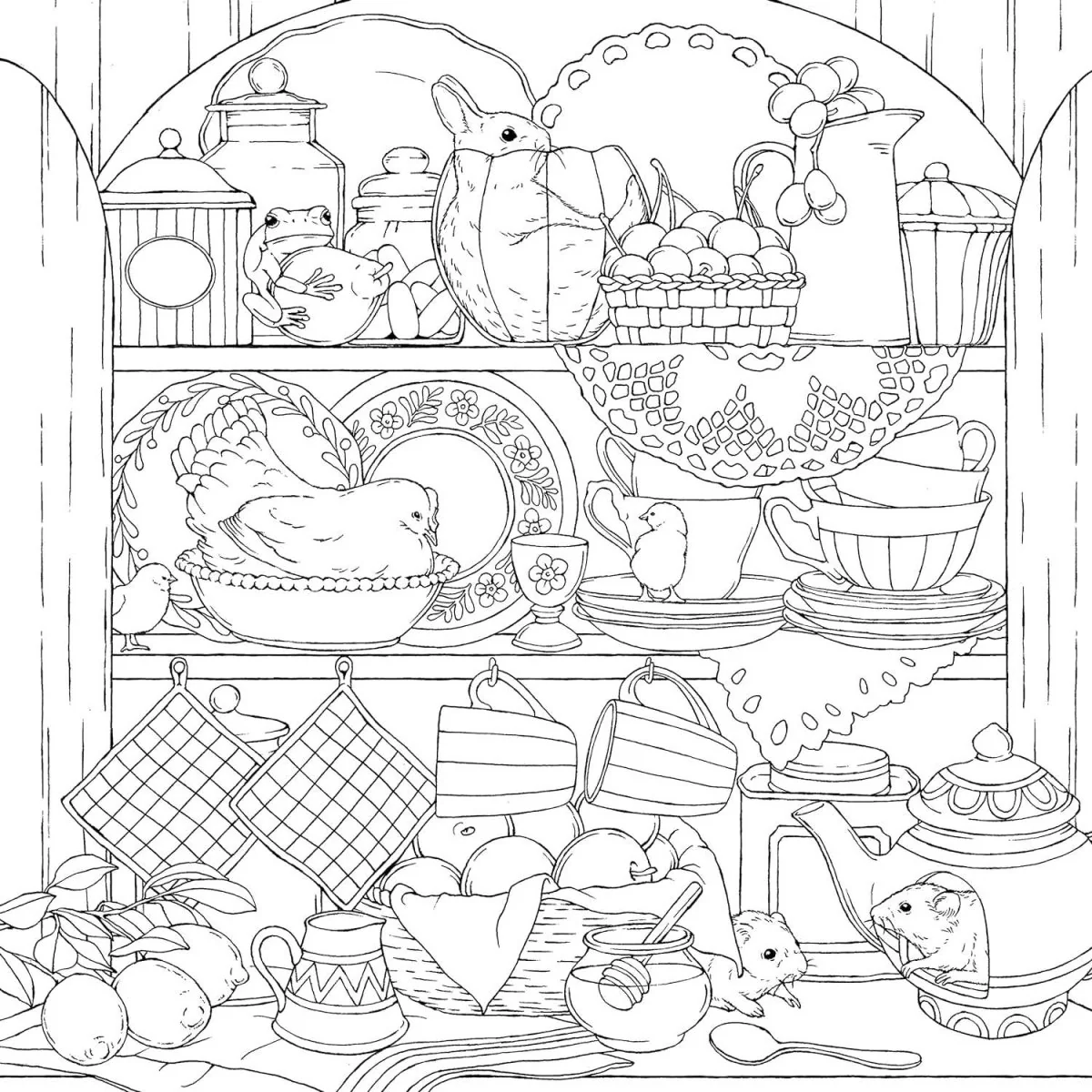 Fox Chapel Publishing - Symphony of Cute Animals - A Curious Coloring Book Adventure - Image 3
