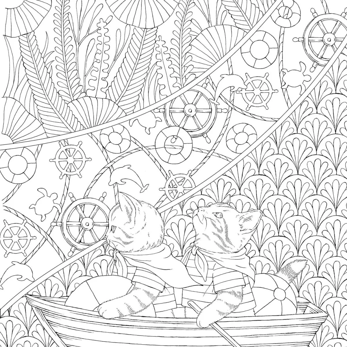 Fox Chapel Publishing - Symphony of Cute Animals - A Curious Coloring Book Adventure - Image 4