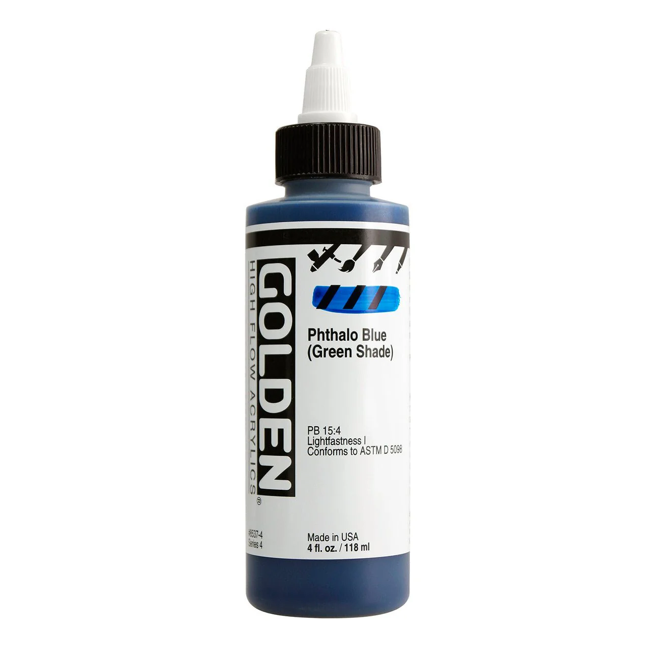 Golden High Flow Acrylic Phthalo Blue (Green Shade) 4 oz