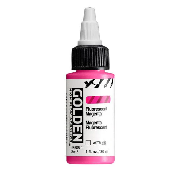 Golden High Flow Acrylic Fluorescent Magenta 1 oz