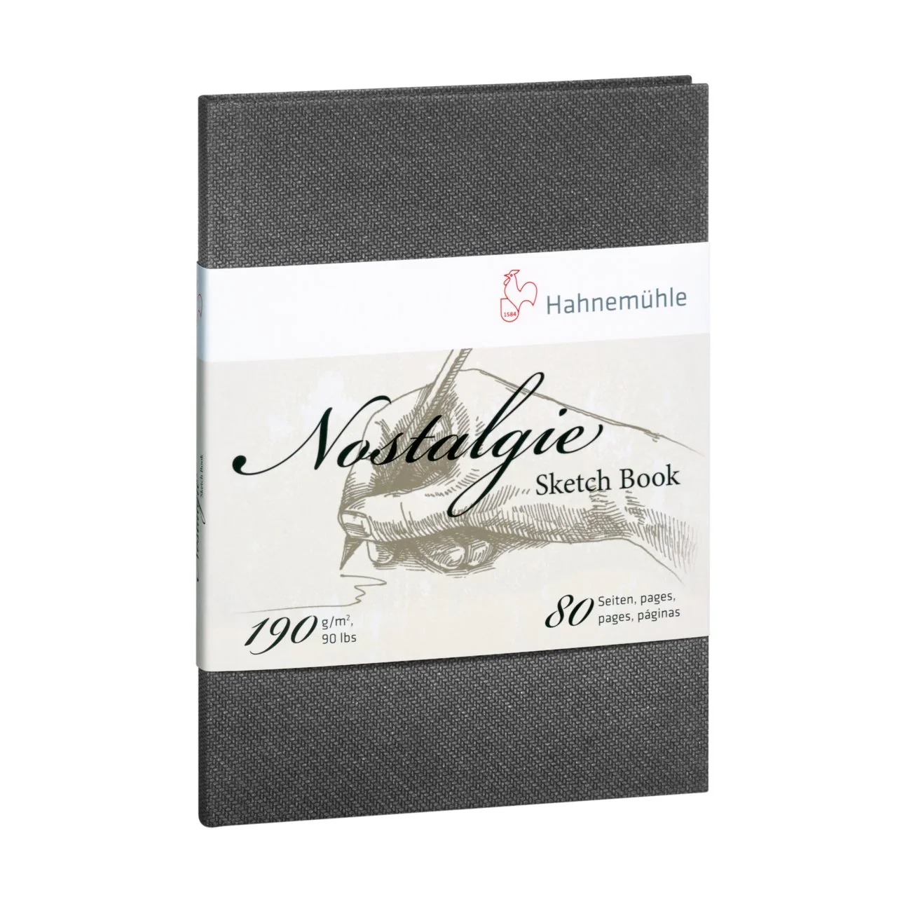 Hahnemuhle Nostalgie Sketchbook, 190gsm 40 sheets/80 pgs, 5.83 x 8.27in, Portrait