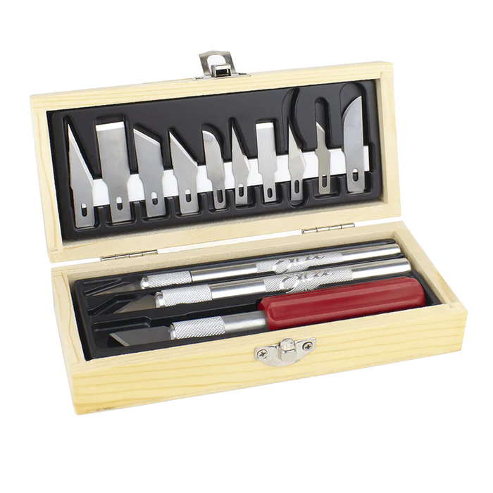Excel Hobby Knife Set in Wooden Box