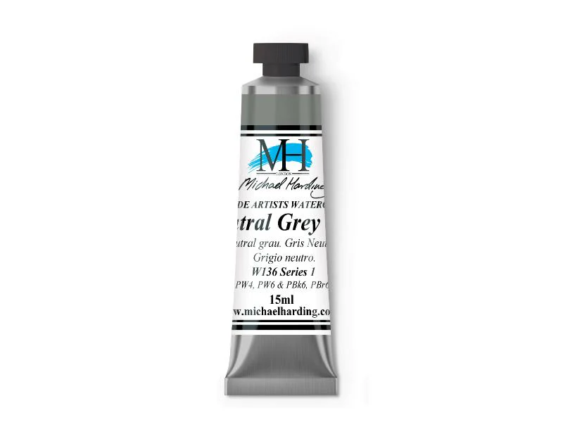 Michael Harding Artists Watercolor 15ml - Neutral Grey (N5) - Image 2