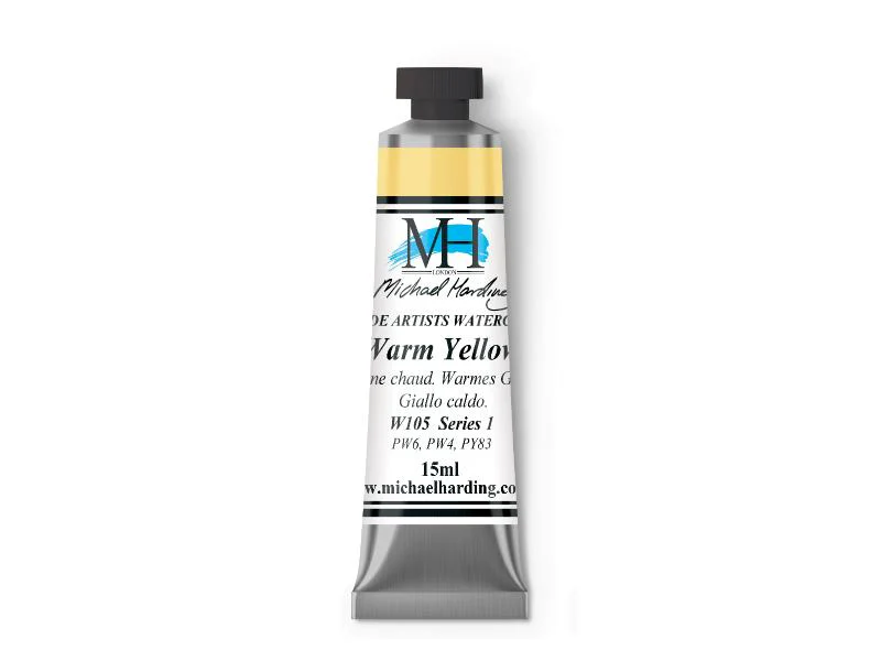 Michael Harding Artists Watercolor 15ml - Warm Yellow - Image 2