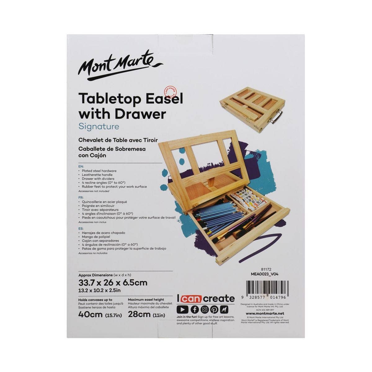 Mont Marte Usa, Inc. - Table Easel with Drawer - Image 2