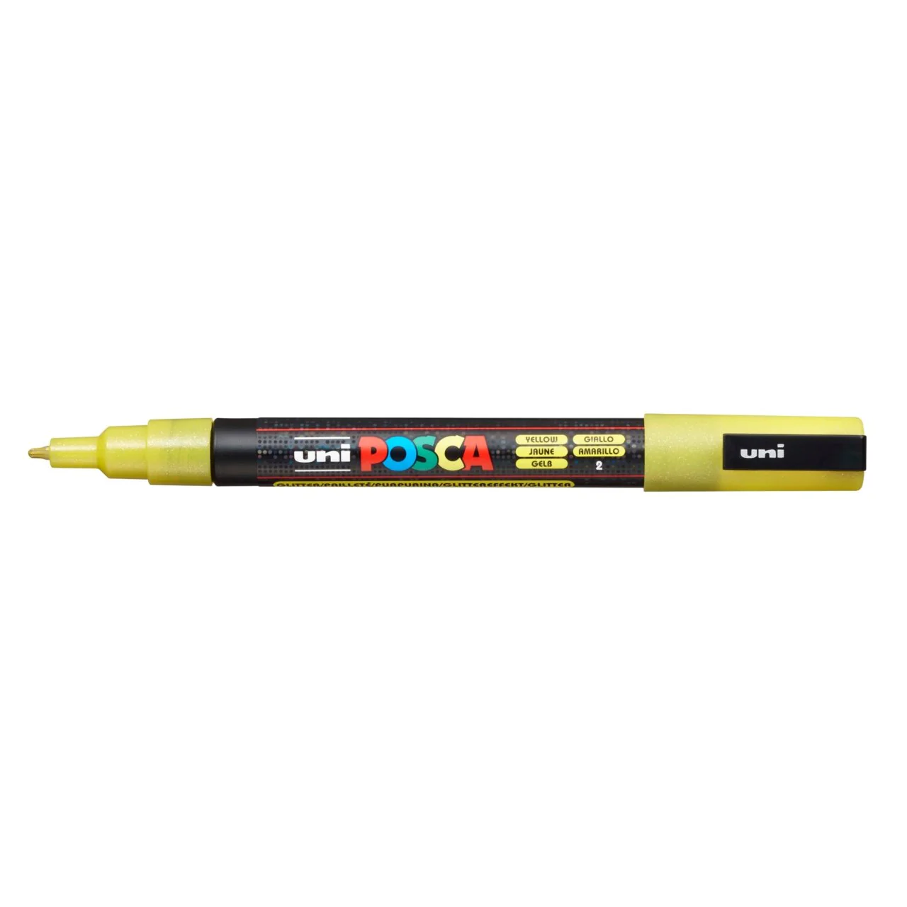 uni POSCA Paint Marker PC-3M Fine Bullet Tip - GLITTER Yellow
