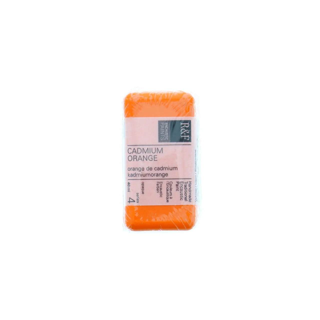 R&F Encaustic Cake - Cadmium Orange 40ml