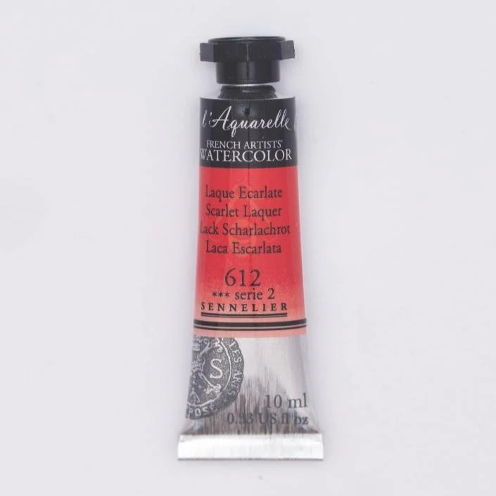 Sennelier French Artists Watercolor - 10ml Tube - 612 Scarlet Laquer