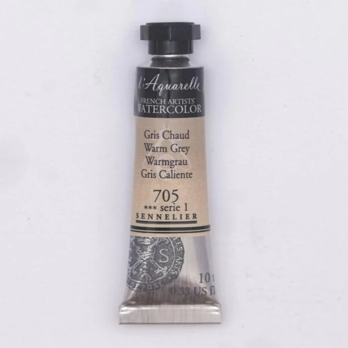 Sennelier French Artists Watercolor - 10ml Tube - 705 Warm Grey