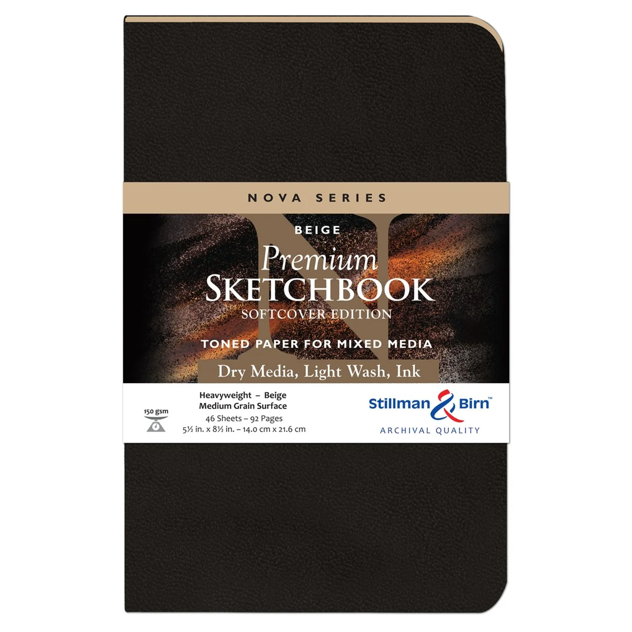 Stillman & Birn Nova Series Soft-Cover Sketch Book - Beige Paper 5.5x8.5