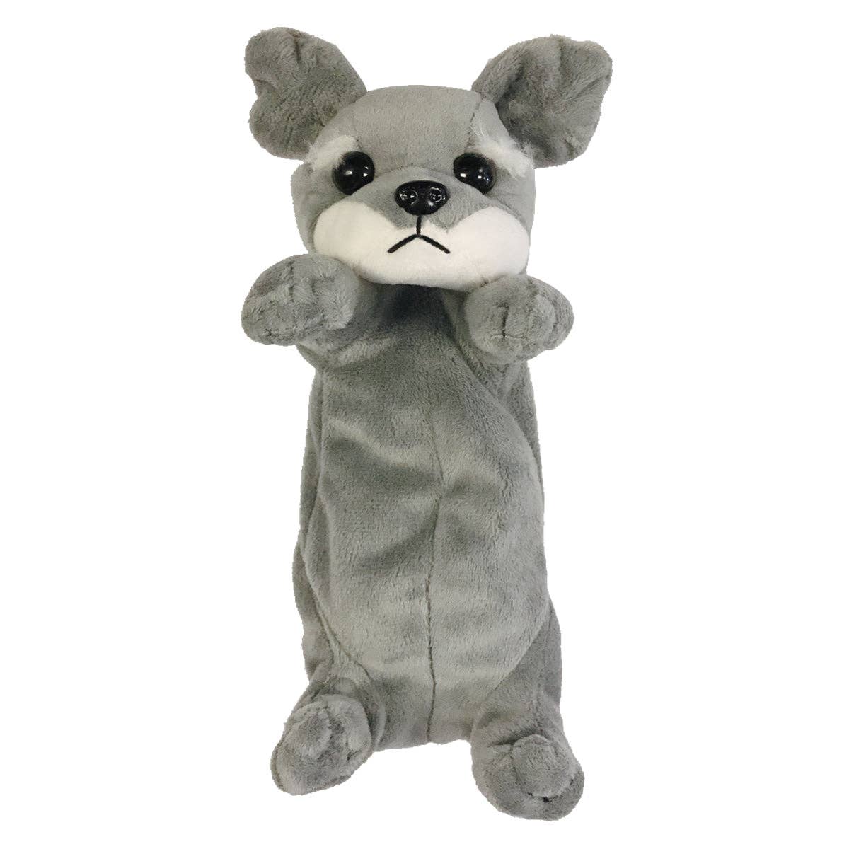 Wrapables Cute Puppy Pouch Plush Pencil Case - Schnauzer